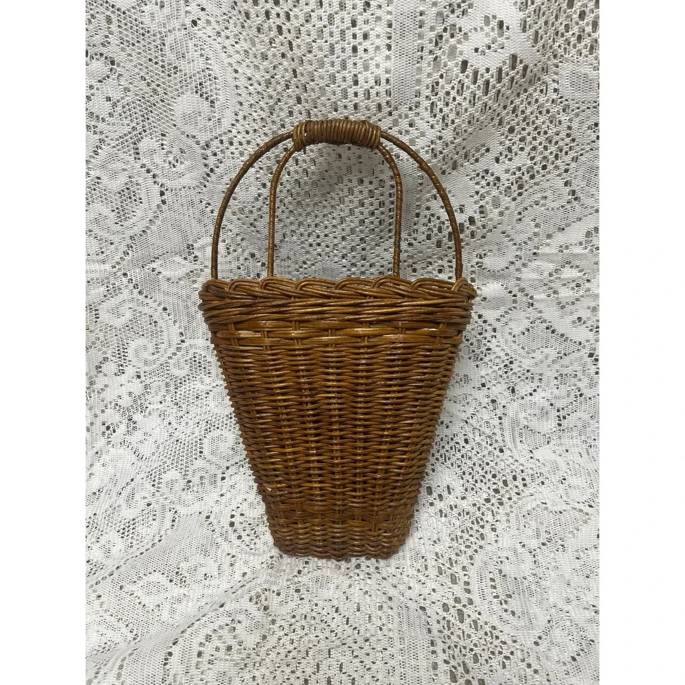 woven hanging wall basket farmhouse - Picture 3 of 6